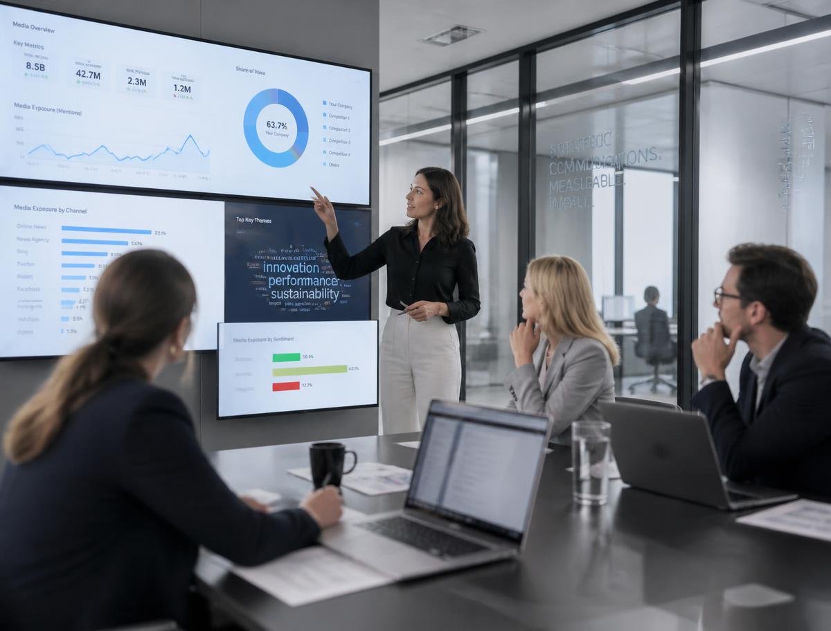 Tim PROPEL sedang membahas data media dan sentimen publik